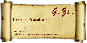 Grosz Zsombor névjegykártya